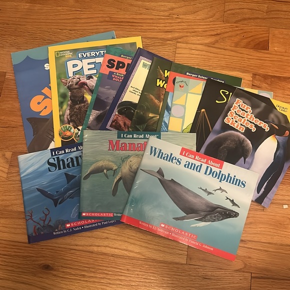 12 Science Book Lot Animals Pets Sharks I Can Read About - Picture 1 of 10